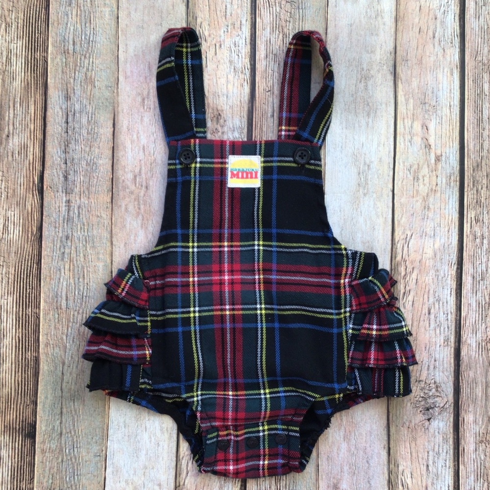 Harajuku Mini Plaid Bubble Romper